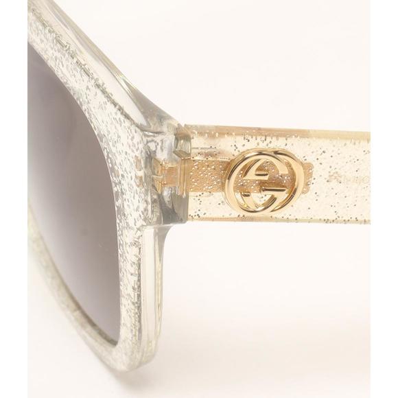 Gucci Acetate Glitter Sunglasses White - Picture 3 of 7